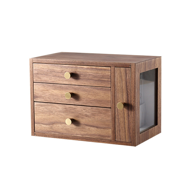 Four-Drawer Walnut Jewel Case