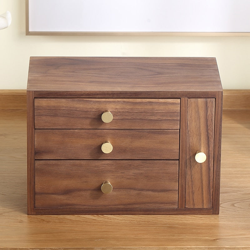 Four-Drawer Walnut Jewel Case