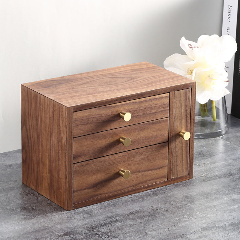 Four-Drawer Walnut Jewel Case