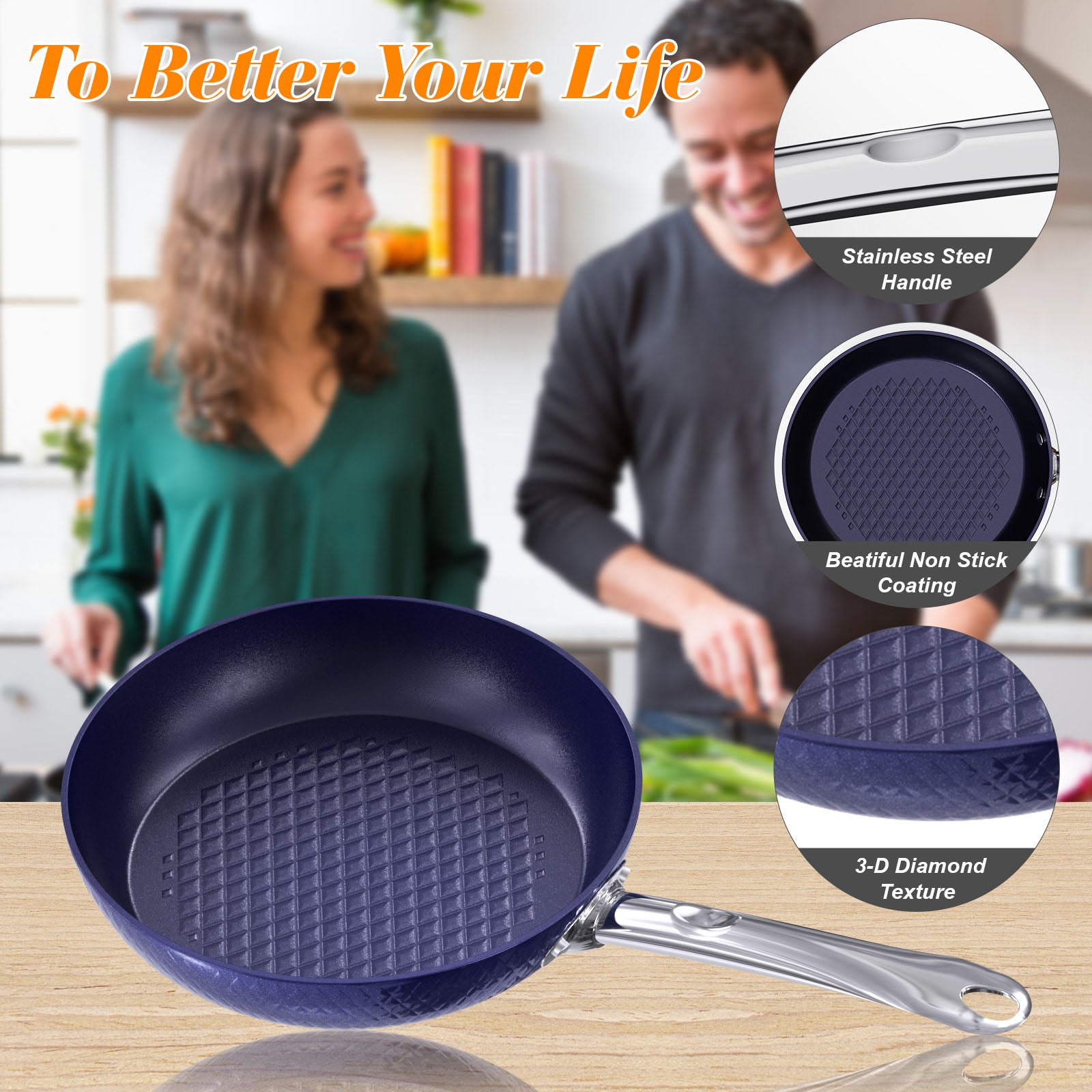 TrioBlue Frying Pan Ensemble