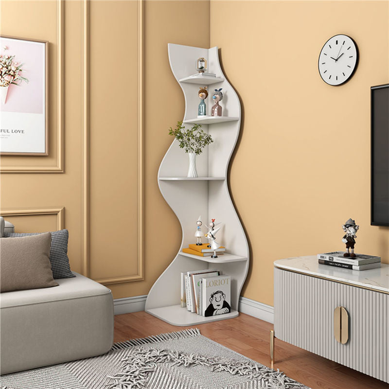 Home Fashion Living RoFashionFusion Corner Displayom Corner Cabinet Shelves