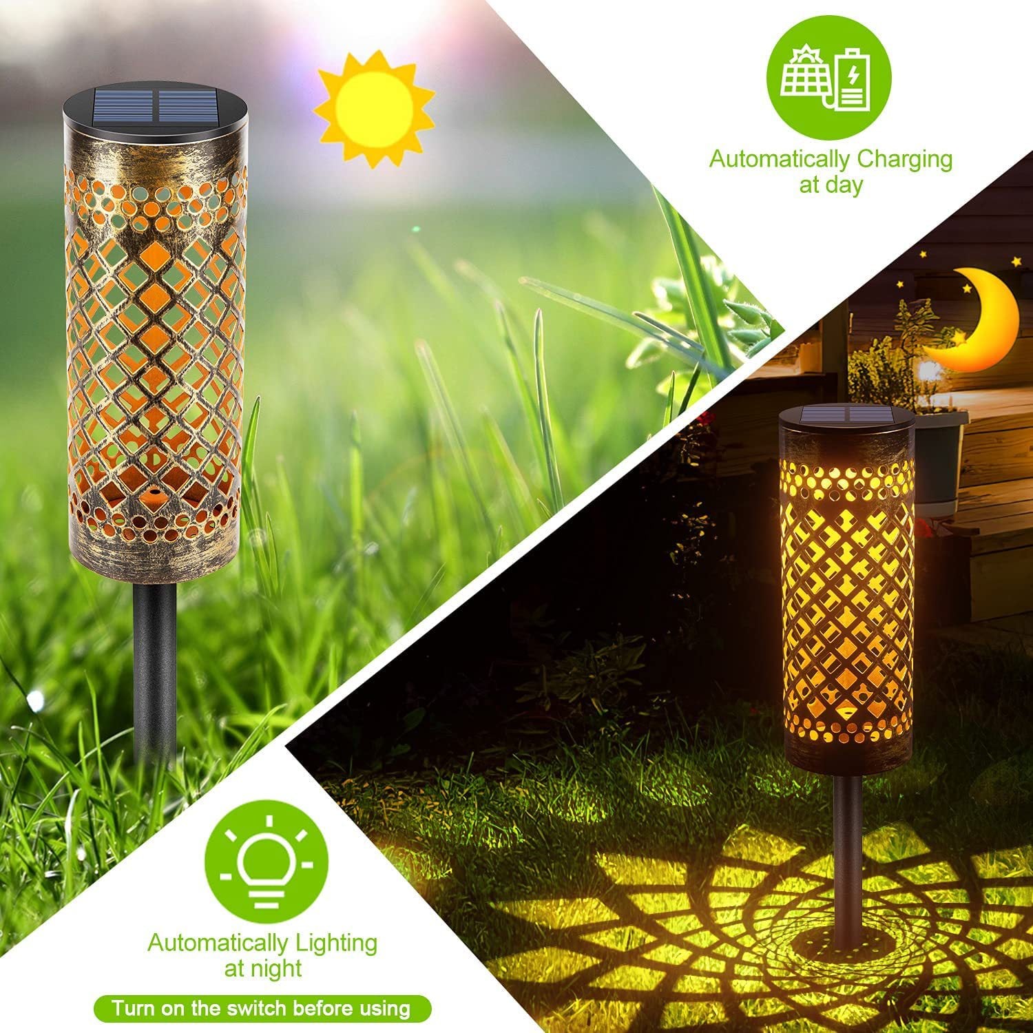 WaterproofSolar Yard Lamps